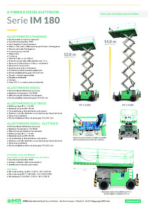 Plataformas de tijeras de ruedas Imer IM 13180 E