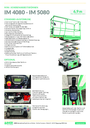Plataformas de tijeras de ruedas Imer IM 5080 H