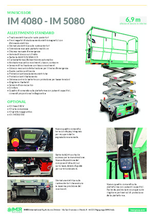 Plataformas de tijeras de ruedas Imer IM 4080 UL
