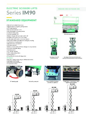 Plataformas de tijeras de ruedas Imer IM 10090