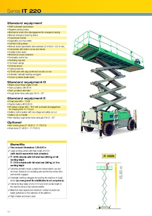 Plataformas de tijeras de ruedas Iteco IT 14220 E