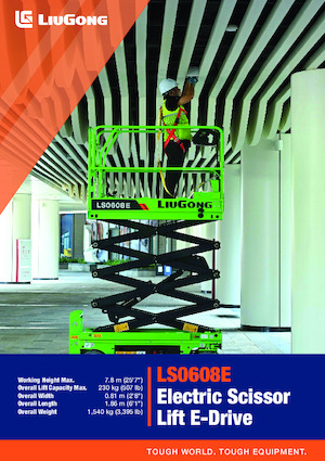 Plataformas de tijeras de ruedas Liugong LS0608E