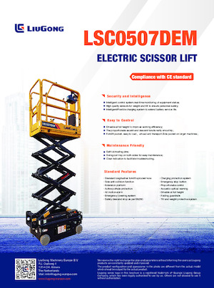 Plataformas de tijeras de ruedas Liugong LSC0507DEM