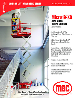 Plataformas de tijeras de ruedas MEC Micro 19-XD