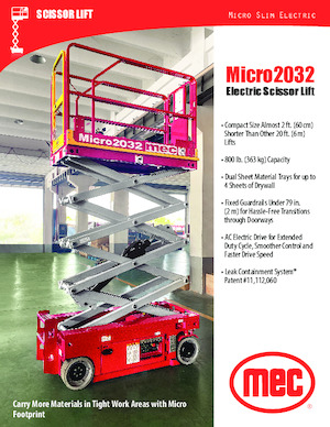 Plataformas de tijeras de ruedas MEC Micro 2032