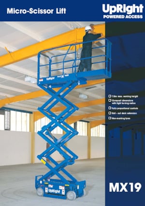 Plataformas de tijeras de ruedas UpRight MX 19