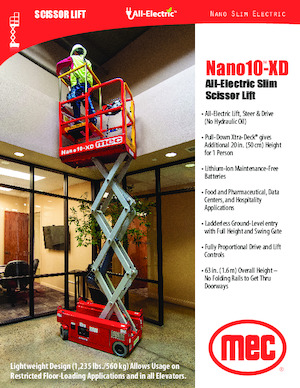 Plataformas de tijeras de ruedas MEC NANO10®-XD