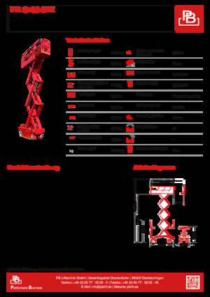 Plataformas de tijeras de ruedas PB PB S100-8EZ