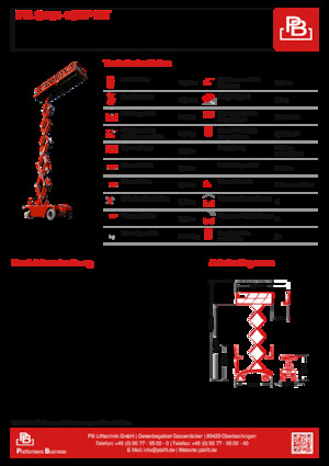 Plataformas de tijeras de ruedas PB PB S151-19EP HT