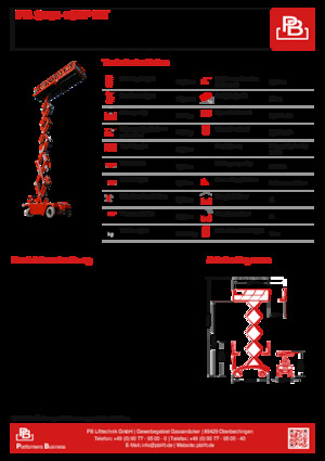 Plataformas de tijeras de ruedas PB PB S151-19EP HT