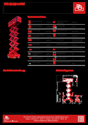 Plataformas de tijeras de ruedas PB PB S160-14EZ