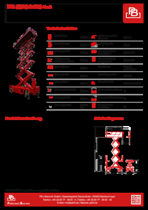 Plataformas de tijeras de ruedas PB PB S320-24DS 4×4