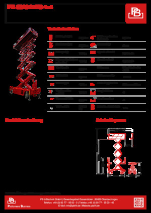 Plataformas de tijeras de ruedas PB PB S320-24DS 4×4