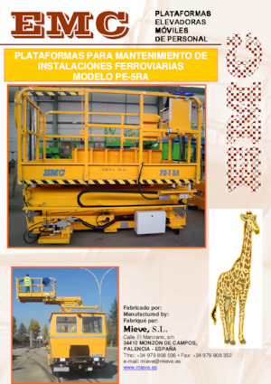 Plataformas de tijeras de ruedas Mieve PE5RA