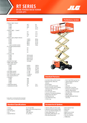 Plataformas de tijeras de ruedas JLG RT4769