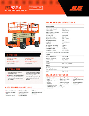 Plataformas de tijeras de ruedas JLG RT5394