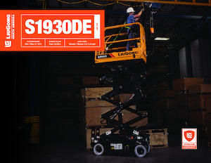 Plataformas de tijeras de ruedas Liugong S1930DE