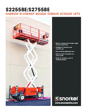 Plataformas de tijeras de ruedas Snorkel S2255BE