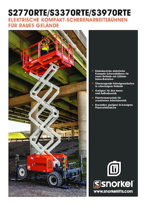 Plataformas de tijeras de ruedas Snorkel S3370RTE