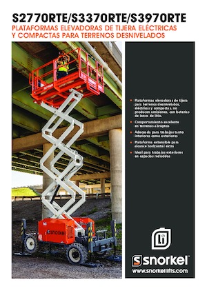 Plataformas de tijeras de ruedas Snorkel S3370RTE