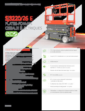 Plataformas de tijeras de ruedas Skyjack SJ3226E