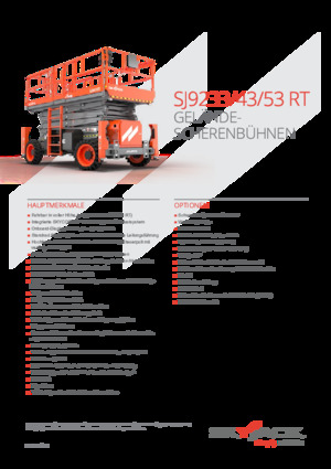 Plataformas de tijeras de ruedas Skyjack SJ9233 RT