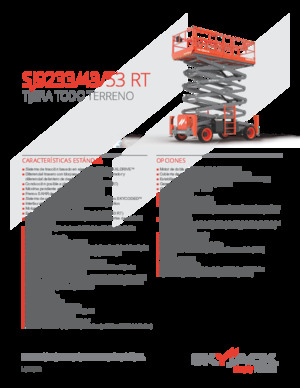 Plataformas de tijeras de ruedas Skyjack SJ9233 RT