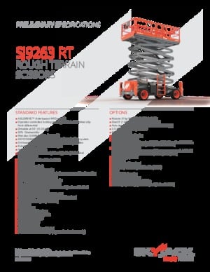 Plataformas de tijeras de ruedas Skyjack SJ9664RT 