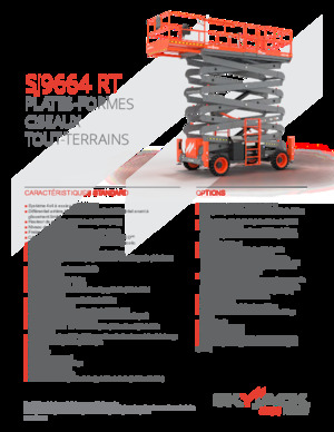 Plataformas de tijeras de ruedas Skyjack SJ9664RT