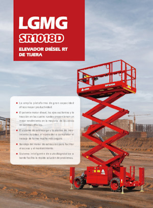 Plataformas de tijeras de ruedas LGMG  SR1018D