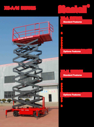 Plataformas de tijeras de ruedas Mantall XE-A140S