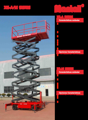 Plataformas de tijeras de ruedas Mantall XE-A140S