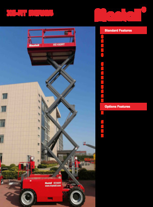 Plataformas de tijeras de ruedas Mantall XE140RT