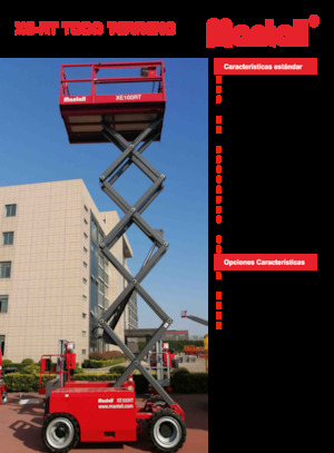 Plataformas de tijeras de ruedas Mantall XE140RT