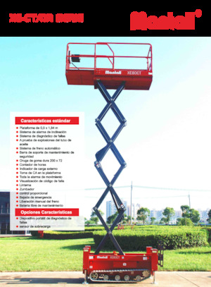 Plataformas de tijeras de ruedas Mantall XE80CT OR