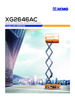 Plataformas de tijeras de ruedas XCMG XG2646AC 