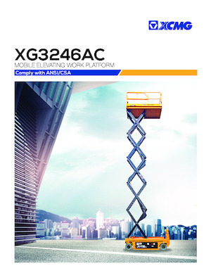 Plataformas de tijeras de ruedas XCMG XG3246AC 