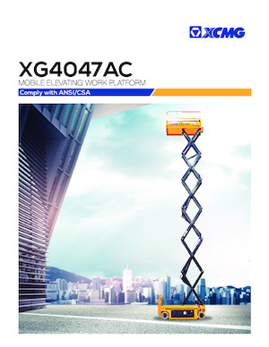 Plataformas de tijeras de ruedas XCMG XG4047AC 