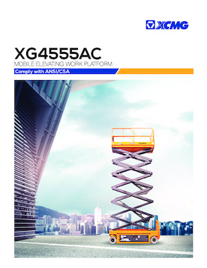 Plataformas de tijeras de ruedas XCMG XG4555AC 