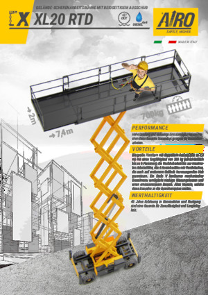 Plataformas de tijeras de ruedas AIRO XL20 RTD