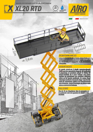 Plataformas de tijeras de ruedas AIRO XL20 RTD