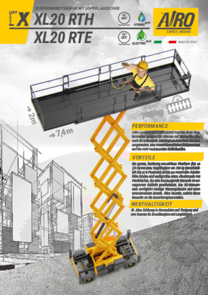Plataformas de tijeras de ruedas AIRO XL20 RTE