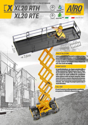Plataformas de tijeras de ruedas AIRO XL20 RTE