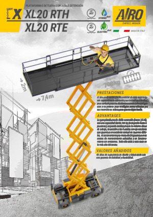 Plataformas de tijeras de ruedas AIRO XL20 RTH