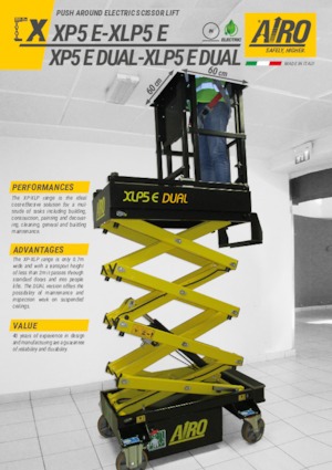 Plataformas de tijeras de ruedas AIRO XLP5 E DUAL