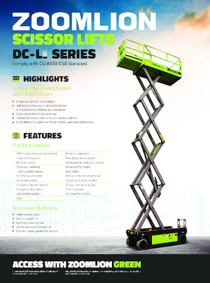 Plataformas de tijeras de ruedas Zoomlion ZS0812AC-Li