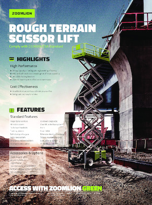 Plataformas de tijeras de ruedas Zoomlion ZS1623RT