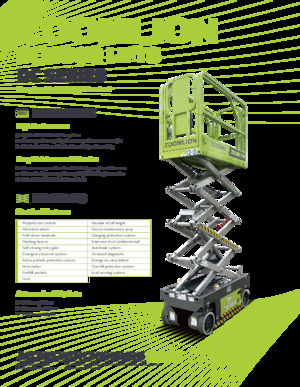 Plataformas de tijeras de ruedas Zoomlion ZS1930DC