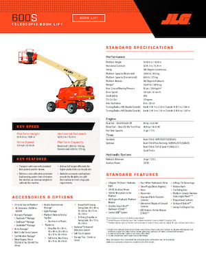 Plataformas telescópicas de ruedas JLG 600S