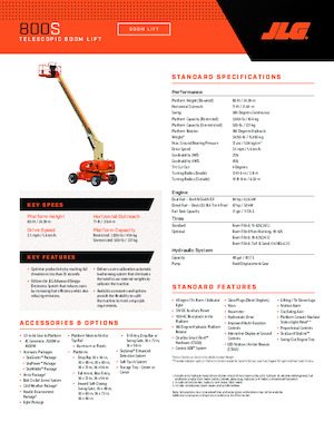 Plataformas telescópicas de ruedas JLG 800S